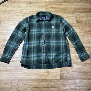 Carhartt Olive Plaid Flannel Shirt